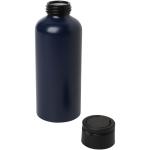 Trinity 600 ml RCS certified recycled aluminium water bottle with RPET lid Navy