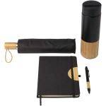 Carmen A5 hard cover notebook and ballpoint pen gift set Black