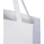 Madras 140 g/m² GRS recycled cotton gusset tote bag White