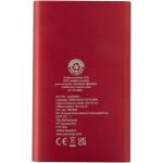 Pep 4000 mAh Type-C Powerbank aus recyceltem Aluminium Rot