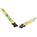 Bucks Sublimation Lanyard mit Schnappverschluss, schwarz/weiss Schwarz/weiss | 10mm