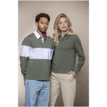 Clyde unisex organic rugby polo sweatshirt, green Green | XS