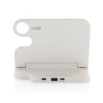 XD Collection Joltz RCS recycled plastic dual 15W charger with iWatch slot White