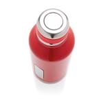 XD Collection Leak proof vacuum bottle with logo plate Red