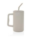 XD Collection Cube Becher aus RCS recyceltem Stahl 800ml Beige