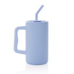 XD Collection Cube RCS certified recycled steel mug 800ml Light blue