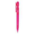 XD Collection Devin transparenter Stift aus GRS zertifiziertem rABS Rosa