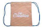 CreaDraw custom drawstring bag Blue/white