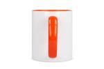 Mug subli Oslo colored inside & handle 300ml Orange/white