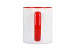 Mug subli Oslo colored inside & handle 300ml White/red