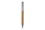 Metal ball pen and rollerball set bamboo in gift box Timber