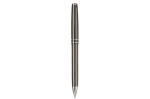 Pen set 2 stripes barrel metal Dark grey