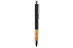 Metal pen with wooden grip Black