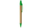 Bamboo pen with plastic leafclip Light green