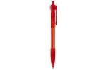 Cosmo ball pen transparent rubber round clip Transparent red