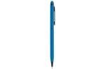 Kugelschreiber Stylus Metall gummiert Blau