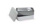 Lunchbox Bento with cutlery 1.25L Dark grey/white