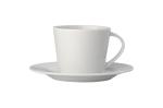 Tasse mit Untertasse Milano 160ml Weiß