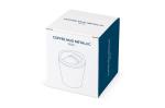 Double walled coffee mug metallic 180ml Dark blue