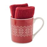 COPITO SET Winter gift mug and gloves set Red