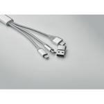 BLUE 4in1 Ladekabel Typ-C Silber