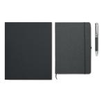 ELEGANOTE Set mit Notizbuch Schwarz