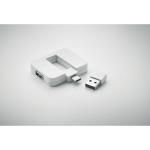 SQUARE-C 4 port USB hub White