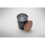 WALNUT Single wall tumbler 350 ml Black