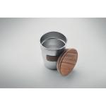 WALNUT Single wall tumbler 350 ml Flat silver