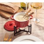 BIG KASE Ceramic fondue set 300 ml Red