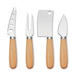 CAMEMBERT Set of 4 cheese knives Timber