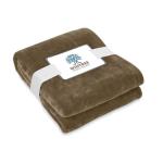 LOGAN RPET-Flanell Fleece-Decke Braun