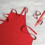 KITAB Kitchen apron in cotton Red