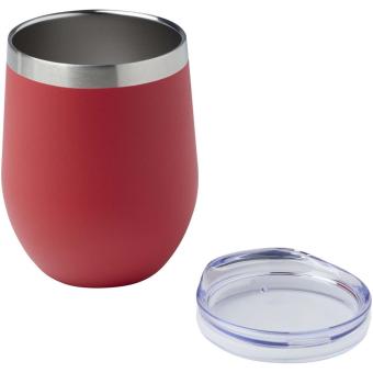 Corzo 350 ml RCS certified recycled stainless steel copper vacuum insulated cup Red