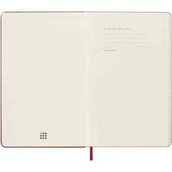 Moleskine hard cover 12 month L daily planner Coral red