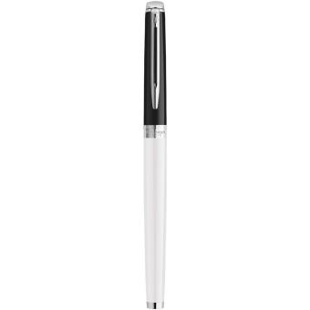 Hemisphere colour blocking fountain pen with palladium trim White/black