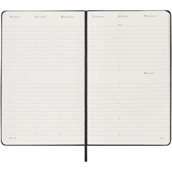 Moleskine hard cover 12 month L weekly planner vertical Black