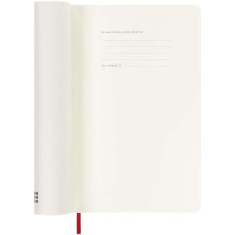 Moleskine soft cover 12 month weekly L planner Coral red