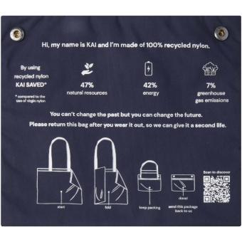 Kai GRS recycled circular tote bag Navy