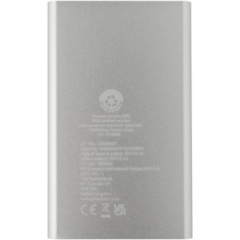 Pep 4000 mAh Type-C Powerbank aus recyceltem Aluminium Silber