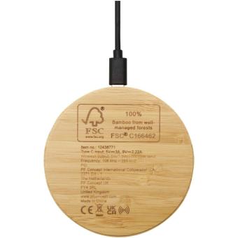 Essence 15W bamboo wireless charging pad Timber