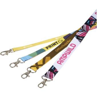 Addie sublimation lanyard, black/white Black/white | 10mm