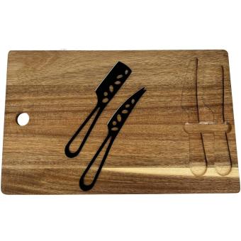 SCX.design K06 cheese board and knives set Timber