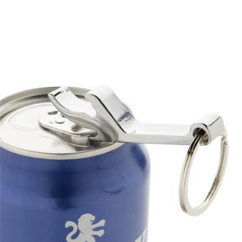 XD Collection RCS recycled zinc alloy bottle opener keychain Silver