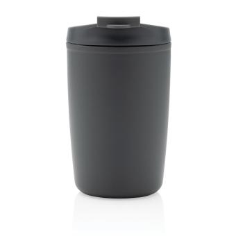 XD Collection GRS recycelter PP-Becher mit Flip-Deckel Grau