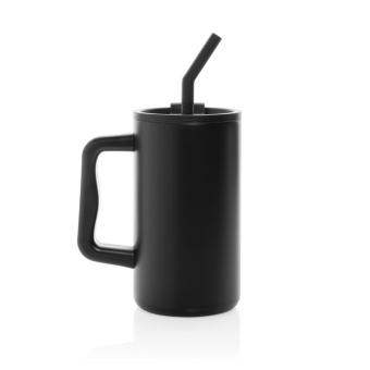 XD Collection Cube RCS certified recycled steel mug 800ml Black