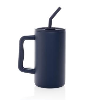 XD Collection Cube Becher aus RCS recyceltem Stahl 800ml Navy