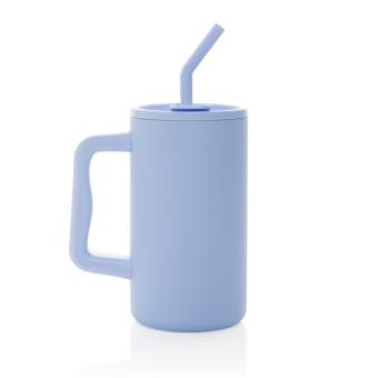 XD Collection Cube RCS certified recycled steel mug 800ml Light blue