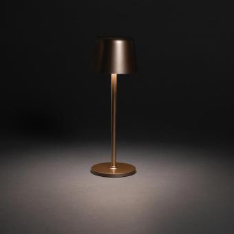 XD Collection Zenic RCS recycled plastic USB re-chargable table lamp Bronze