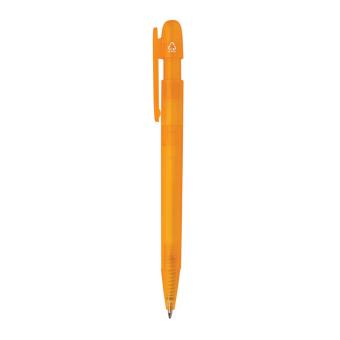 XD Collection Devin transparenter Stift aus GRS zertifiziertem rABS Orange